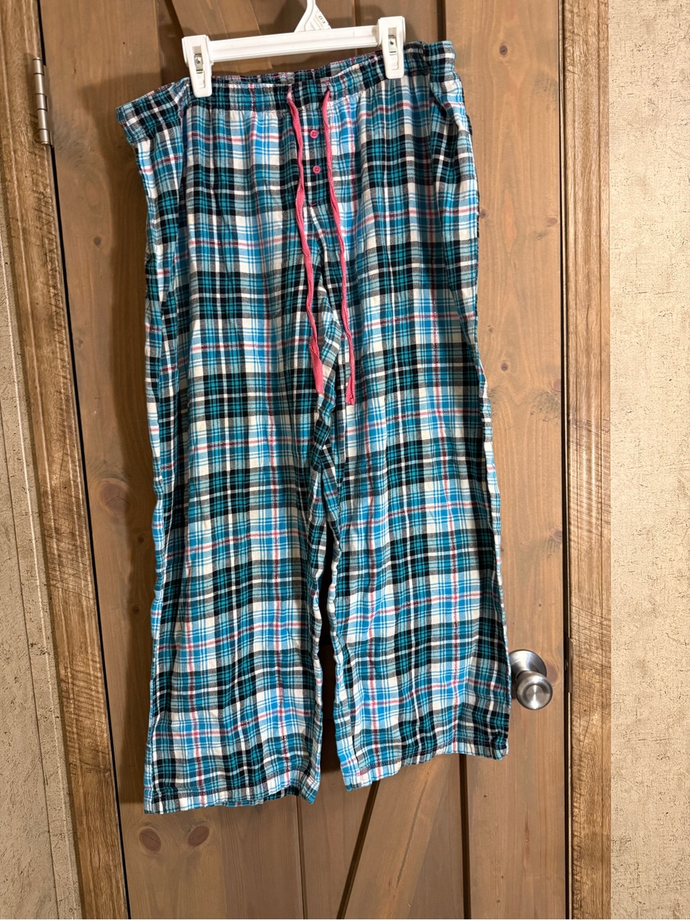 Kids Plaid Pajama Pants - Blue & Teal